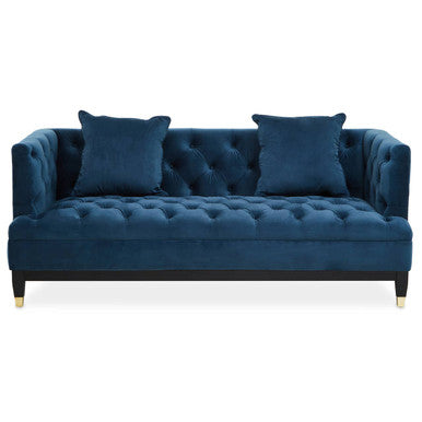 2 Seat Navy Fabric Sofa, Sefira