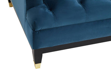 2 Seat Navy Fabric Sofa, Sefira