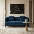 2 Seat Navy Fabric Sofa, Sefira