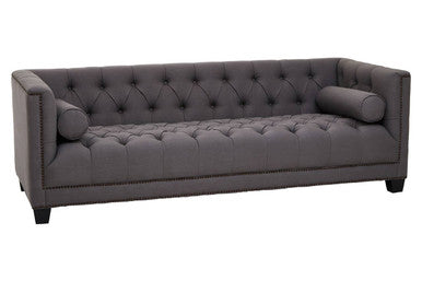 3 Seat Grey Fabric Sofa, Surina