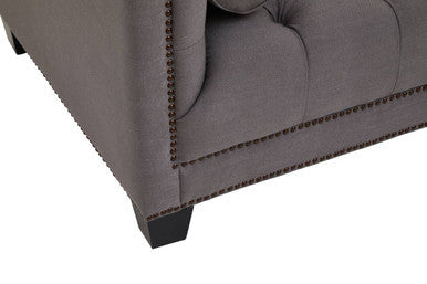 3 Seat Grey Fabric Sofa, Surina