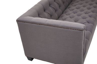 3 Seat Grey Fabric Sofa, Surina