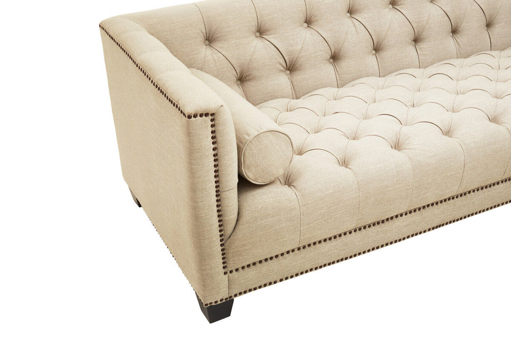 3 Seat Stone Fabric Sofa, Surina