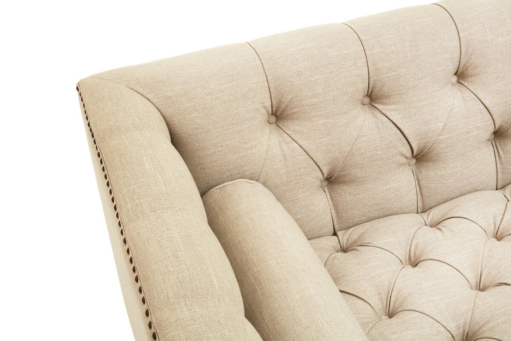 3 Seat Stone Fabric Sofa, Surina