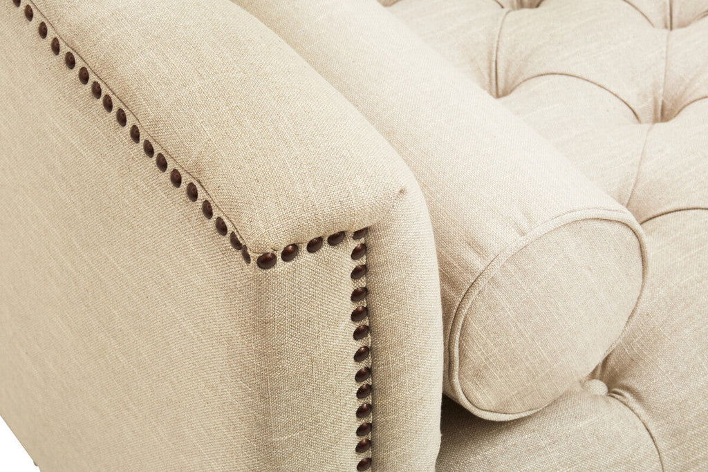 3 Seat Stone Fabric Sofa, Surina