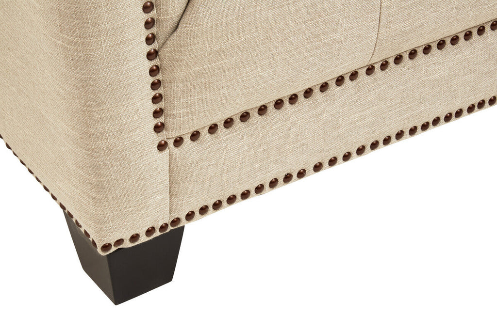 3 Seat Stone Fabric Sofa, Surina