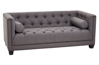 2 Seat Grey Fabric Sofa, Surina