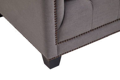 2 Seat Grey Fabric Sofa, Surina