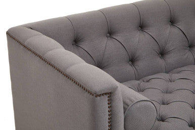 2 Seat Grey Fabric Sofa, Surina