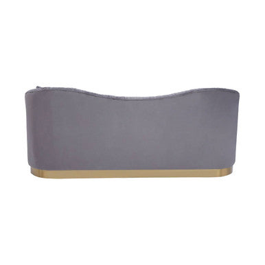 3 Seat Grey Pleated Velvet Sofa, Franza
