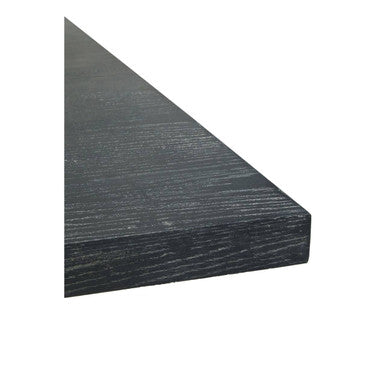 Black & Grey Oak Veneer Wooden Coffee Table With Gold Metal Angular Base, Lena