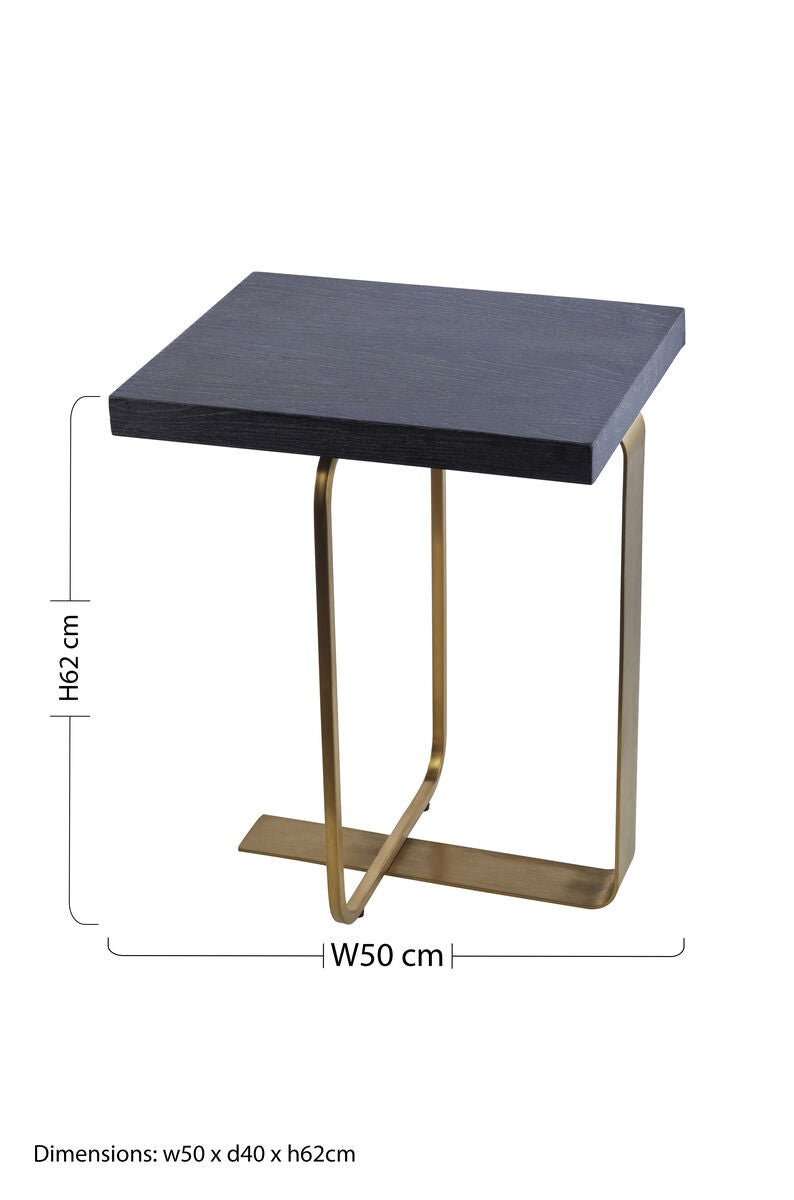 Grey Veined Oak Veneer Top Round Side Table With Metal Stainless Steel Wireframe Base, Lena