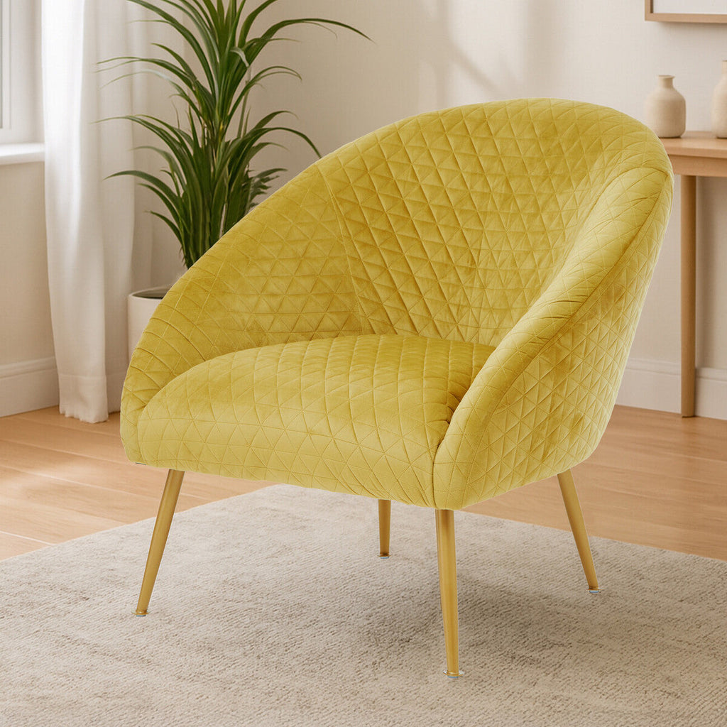 Tania Gold Velvet Occasional Chair