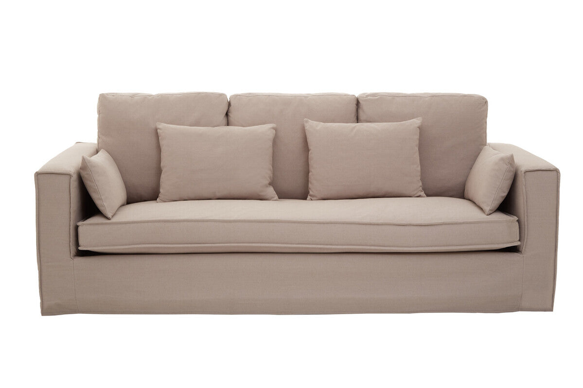 3 Seat Grey Fabric Sofa, Menton