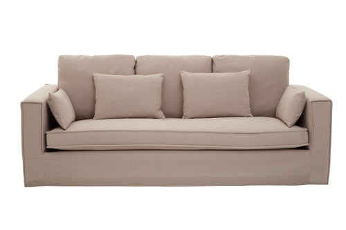3 Seat Grey Fabric Sofa, Menton