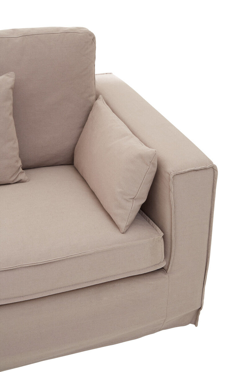 3 Seat Grey Fabric Sofa, Menton