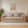 3 Seat Grey Fabric Sofa, Menton