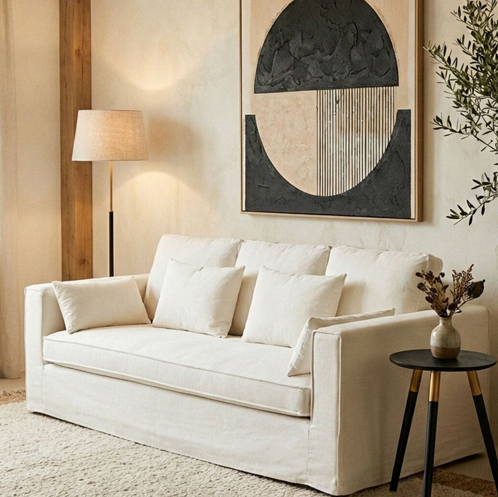 3 Seat Cream Sofa, Menton