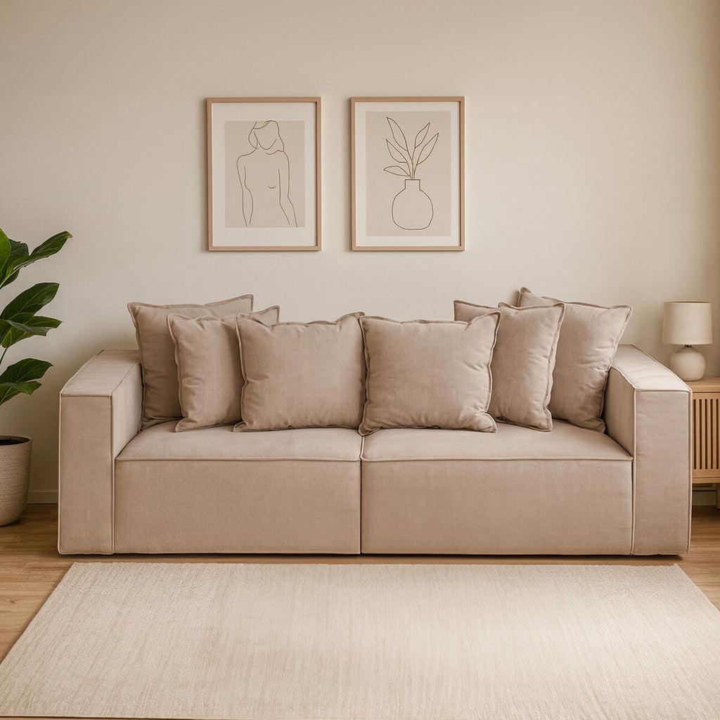 3 Seat Grey Sofa, Marseille