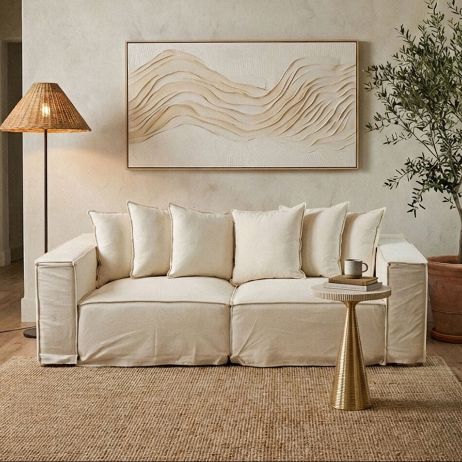 3 Seat Cream Sofa, Marseille