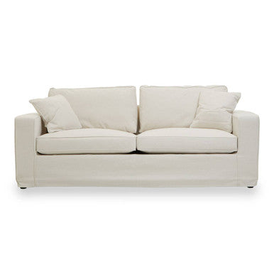 3 Seat Cream Fabric Sofa, Valensole