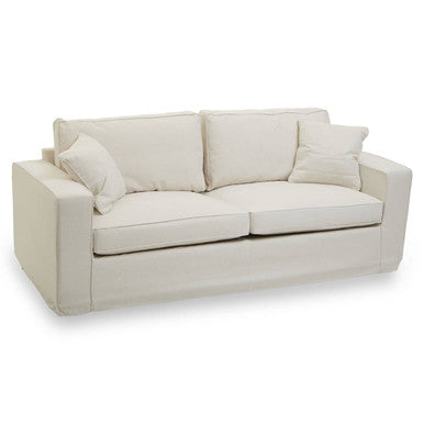 3 Seat Cream Fabric Sofa, Valensole