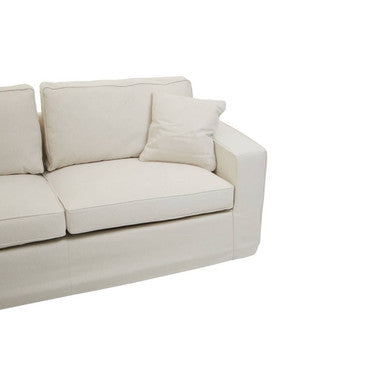 3 Seat Cream Fabric Sofa, Valensole