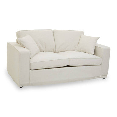 2 Seat Cream Fabric Sofa, Valensole