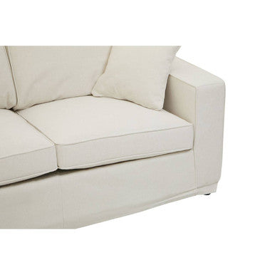 2 Seat Cream Fabric Sofa, Valensole