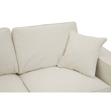 2 Seat Cream Fabric Sofa, Valensole