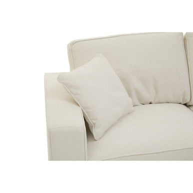 2 Seat Cream Fabric Sofa, Valensole