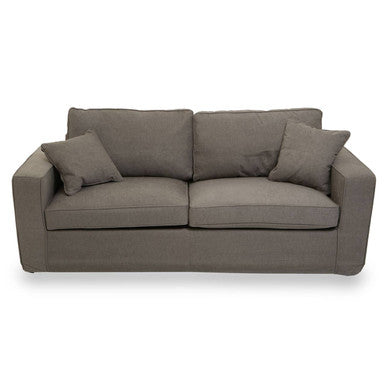 3 Seat Grey Fabric Sofa, Valensole