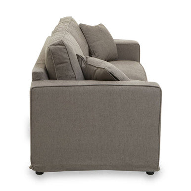 3 Seat Grey Fabric Sofa, Valensole