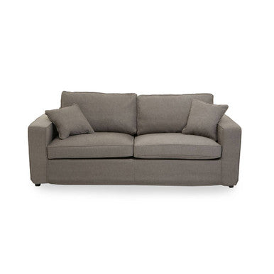 3 Seat Grey Fabric Sofa, Valensole