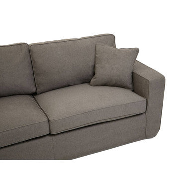 3 Seat Grey Fabric Sofa, Valensole