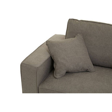 3 Seat Grey Fabric Sofa, Valensole