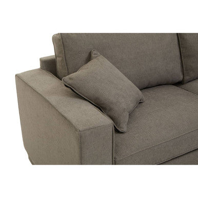 3 Seat Grey Fabric Sofa, Valensole