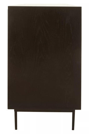 Jakara Black Sideboard With 4 Doors & 3 Drawers