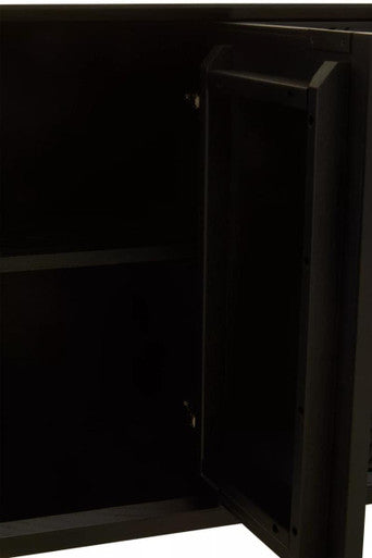 Jakara Black Sideboard With 4 Doors & 3 Drawers