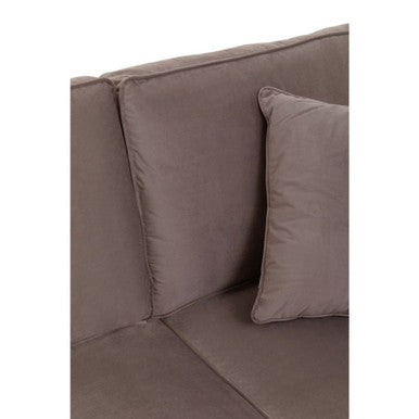 3 Seat Mink Velvet Sofa, Ralph