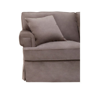 3 Seat Mink Velvet Right Chaise Sofa, Ralph