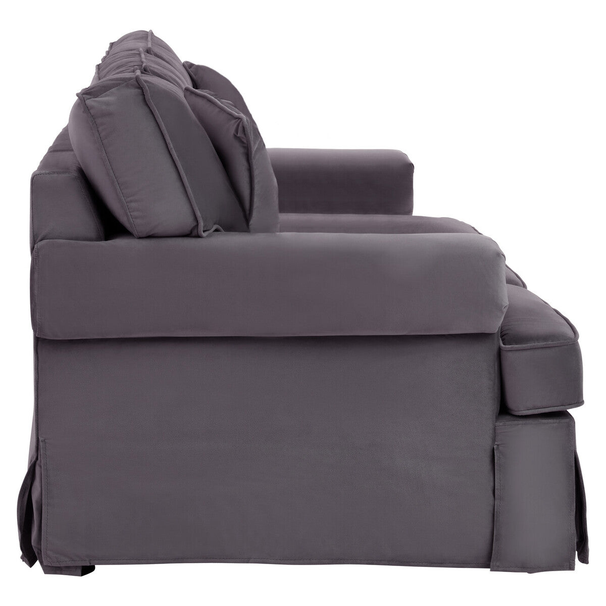 3 Seat Black Velvet Sofa, Ralph