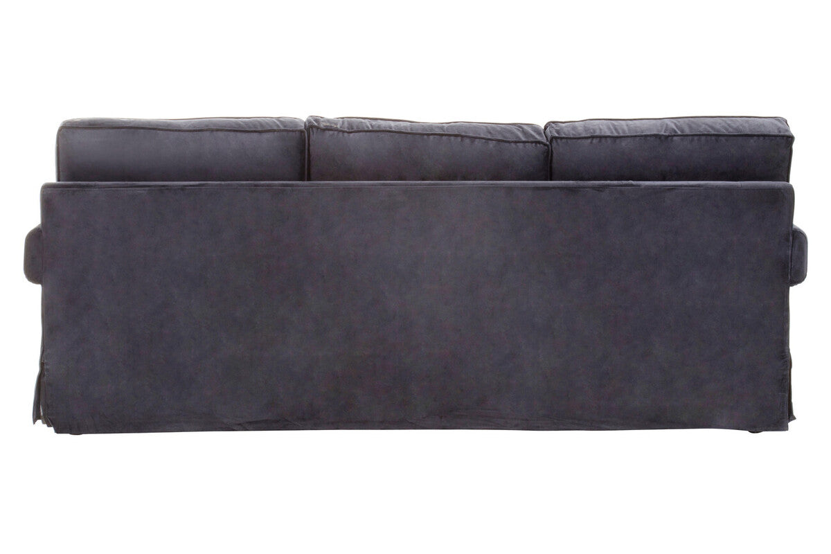 3 Seat Black Velvet Sofa, Ralph