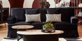 3 Seat Black Velvet Sofa, Ralph