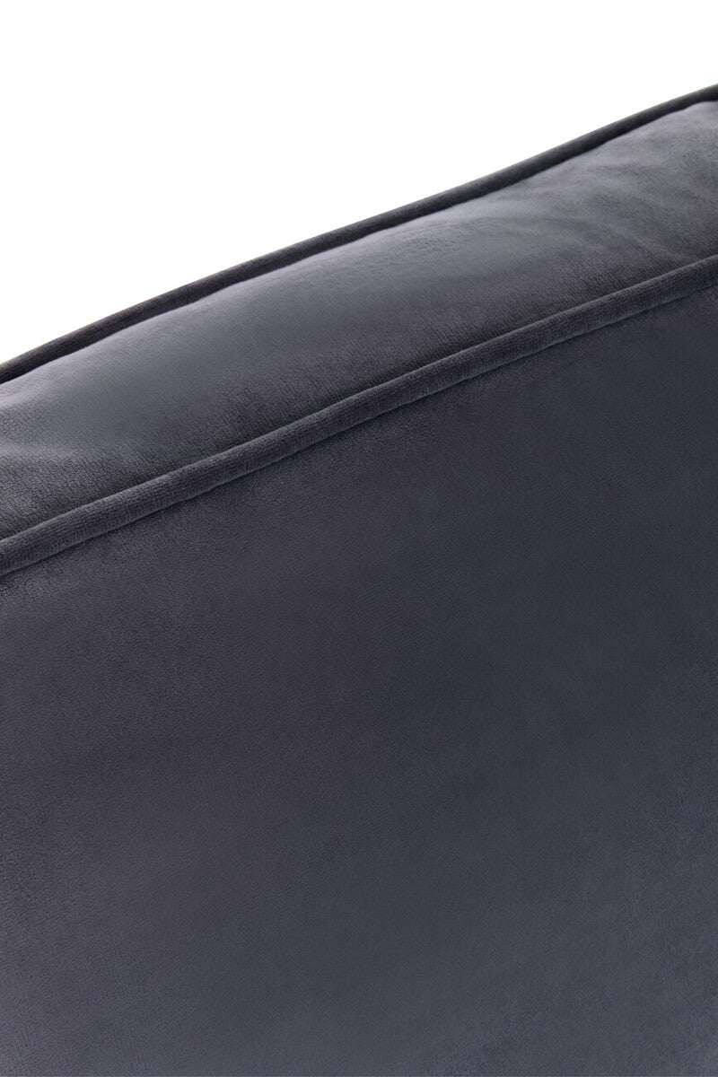 3 Seat Black Velvet Sofa, Ralph