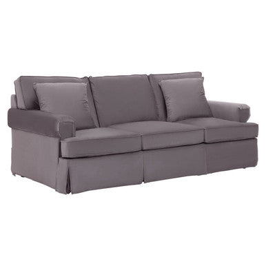 3 Seat Grey Velvet Sofa, Ralph