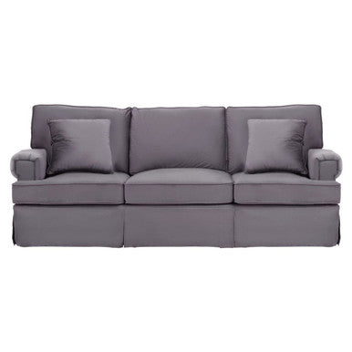 3 Seat Grey Velvet Sofa, Ralph
