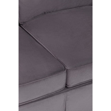 3 Seat Grey Velvet Sofa, Ralph