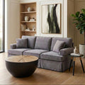 3 Seat Grey Velvet Sofa, Ralph