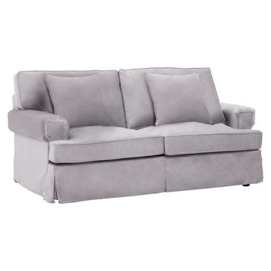 2 Seat Grey Velvet Sofa, Ralph